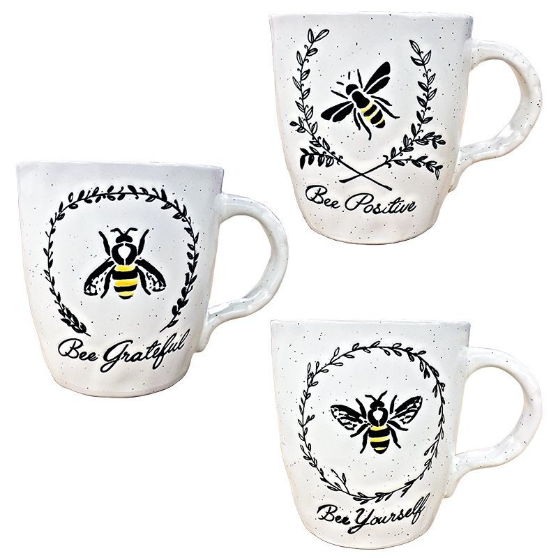 Mug 17oz Asst Bee Garland