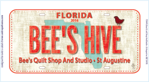 2016  Bee's Hive License Plate