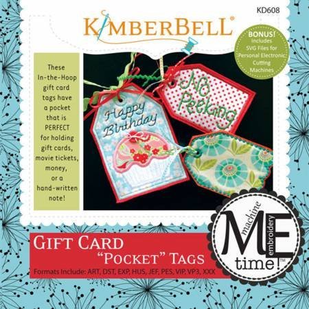 CD Gift Card Pocket Tags Machine Embroidery Machine Embroidery