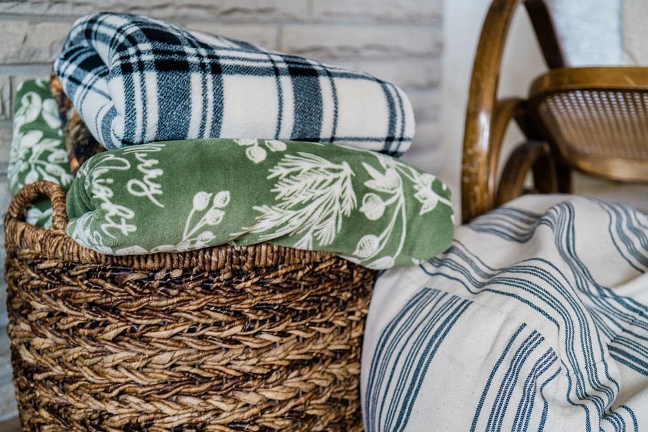 Cozy fleece blanket showing the soft texture of fleece fabric by the yard