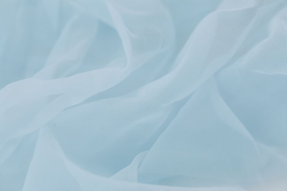 Layered tulle fabric showing the fullness this netting creates when gathered