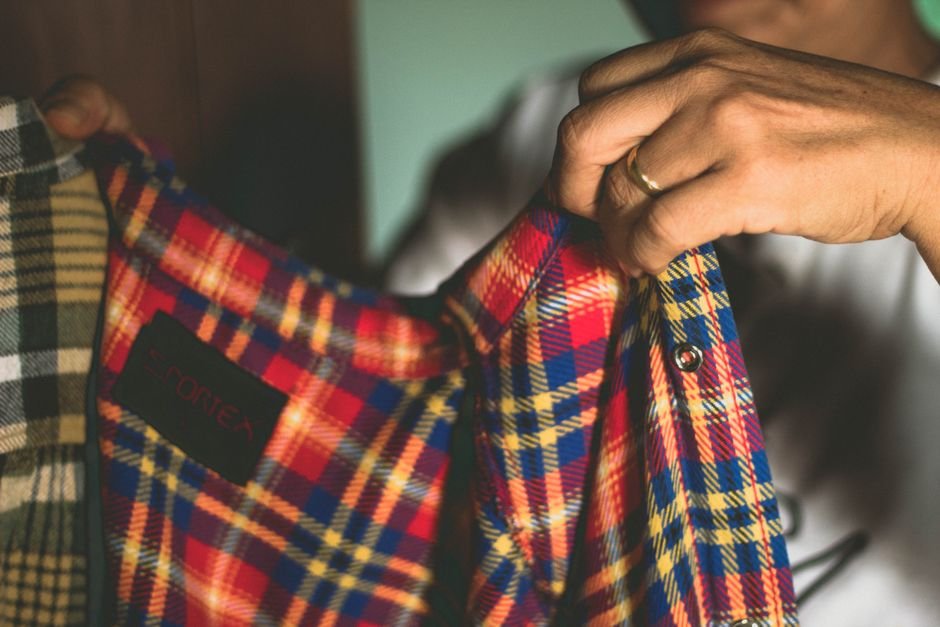 Close-up of soft brushed flannel fabric showing its fuzzy surface texture